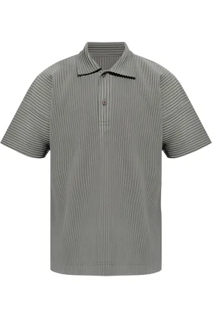 Issey Miyake Short-sleeve plissé polo shirt