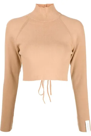Rokh Open-back cropped knitted jumper