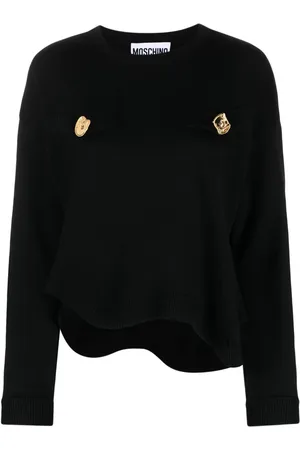 Moschino Asymmetric-hem virgin wool jumper