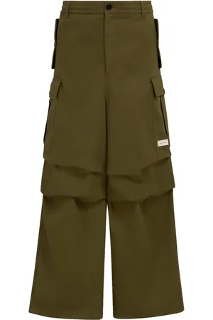Marni Logo-patch cargo trousers