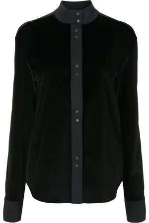 Gloria Coelho Long-sleeve velvet shirt