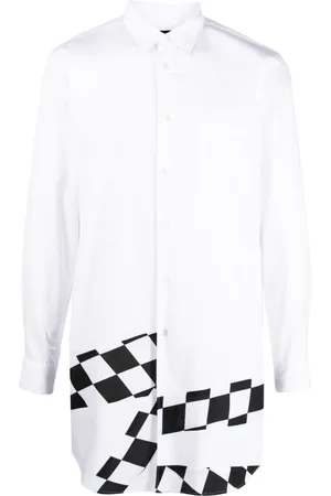 Comme des Garçons Check-print panelled shirt