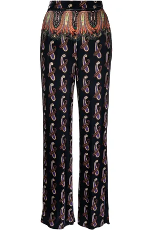 Etro Patterned-jacquard velvet trousers