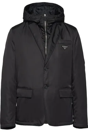 Prada Logo-plaque hooded jacket