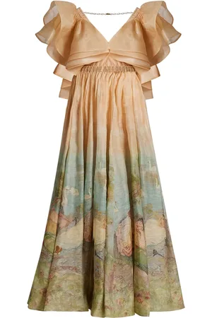 ZIMMERMANN Lyrical Endormies-print silk gown