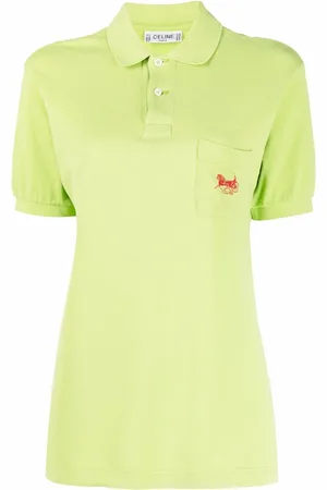 Céline 1990s logo-embroidered polo shirt