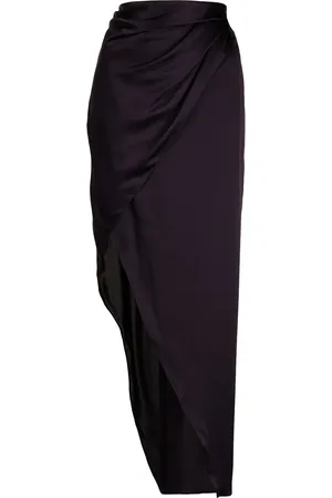 Michelle Mason Wrap-effect silk charmeuse skirt