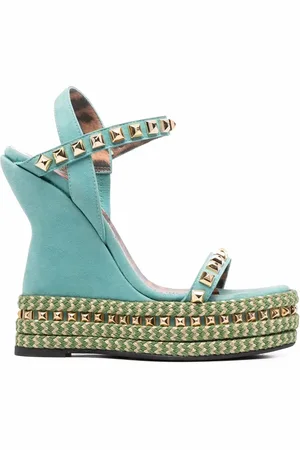 Philipp Plein Studded wedge espadrilles