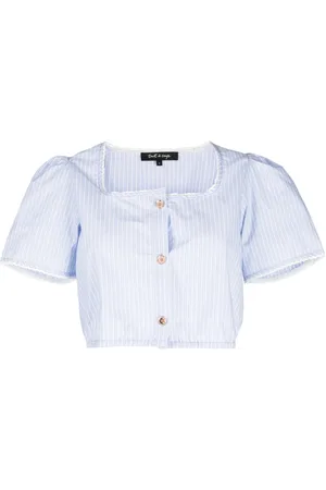 tout a coup Striped cropped blouse