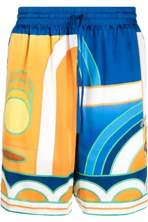 Casablanca Paysage silk shorts