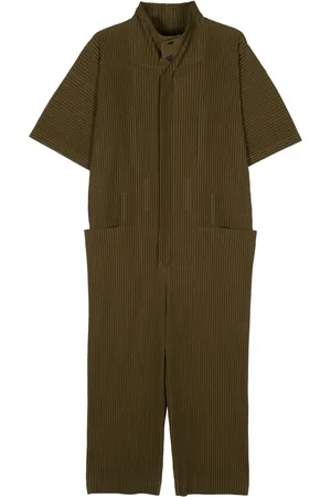 Issey Miyake Pleats Bottoms zip-up jumpsuit