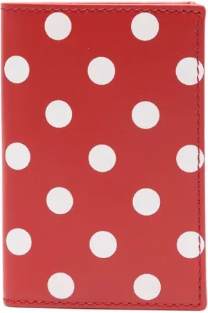 Comme des Garçons Polka dot-print leather wallet
