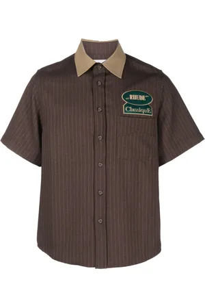 Rhude Stripe-print twill shirt