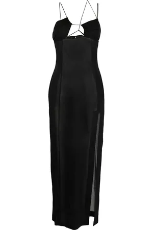 Nensi Dojaka Asymmetric semi-sheer midi dress