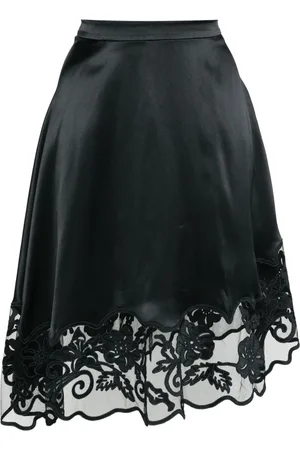 ULLA JOHNSON Avalon floral-embroidered skirt