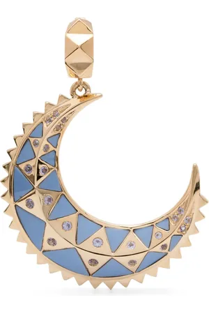HARWELL GODFREY 18kt yellow Mini Moon tanzanite pendant