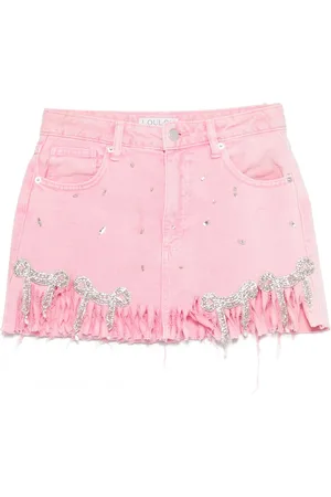 LOULOU Rhinestone-embellished mini skirt