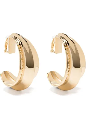 Elisabetta Franchi Engraved-logo clip-on earrings