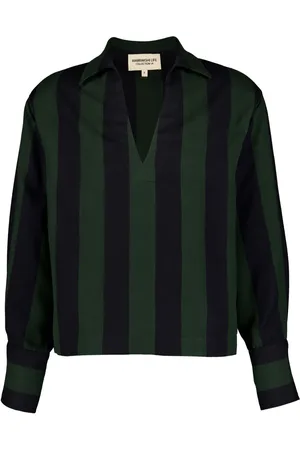 Marrakshi Life V-neck striped blouse