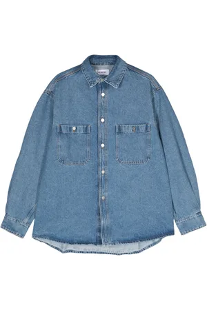 Hed Mayner Classic-collar denim shirt