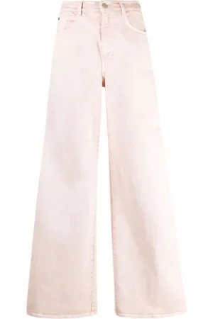 Stella McCartney Logo-tape wide jeans