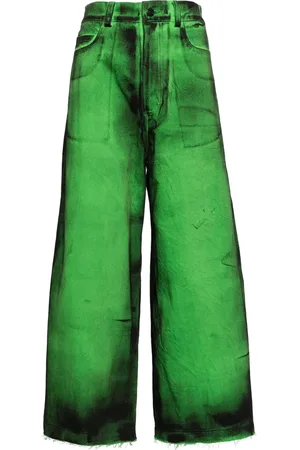 MELITTA BAUMEISTER Faded-effect wide-leg jeans