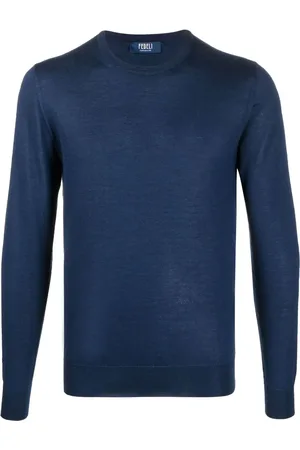 FEDELI Ribbed crew neck jumper