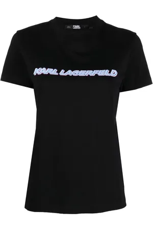 Karl Lagerfeld Future-print organic cotton T-shirt