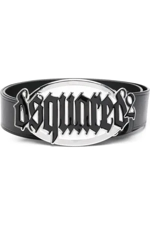 Dsquared2 Gothic logo-buckle leather belt