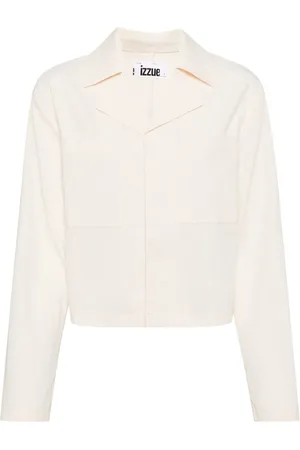 Izzue Notched-lapel concealed-fastening shirt