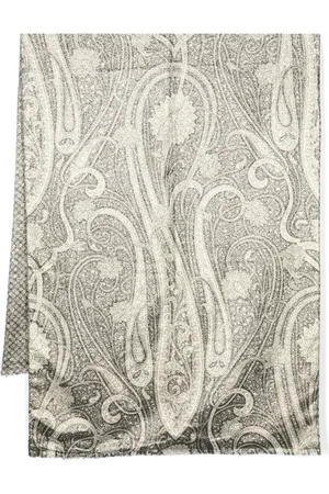 VALENTINO GARAVANI 1980s paisley-print metallic-threading scarf