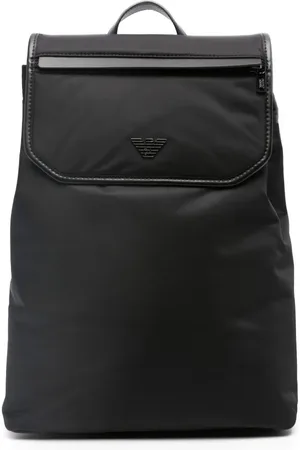 Emporio Armani Logo-plaque foldover backpack