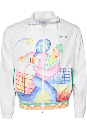 Casablanca Illustration-print zip-up jacket