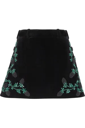 Balmain Embroidered a-line skirt