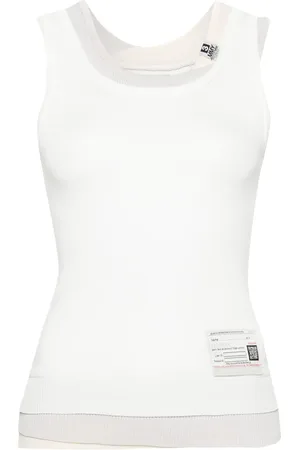 Maison Mihara Yasuhiro Logo-patch layered tank top