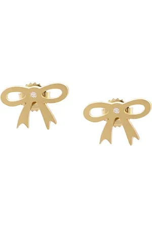 Irene Neuwirth 18kt yellow bow stud earrings