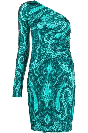 Etro Paisley-print one-shoulder dress