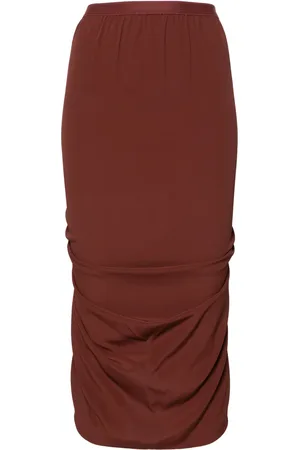 Rick Owens Shrimp draped midi skirt