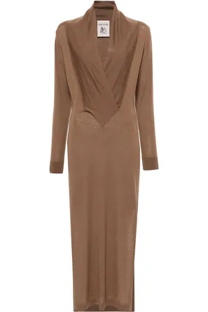 SEMICOUTURE Logo-embroidered midi dress