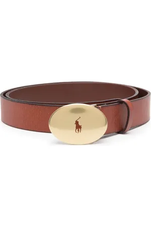 Ralph Lauren Logo-plaque leather belt