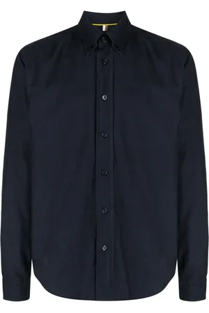 HUGO BOSS Long-sleeve cotton corduroy shirt