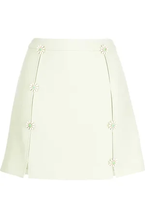 Cult Gaia Maro floral-appliqué skirt