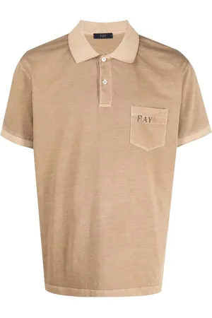 FAY Patch pocket cotton polo shirt
