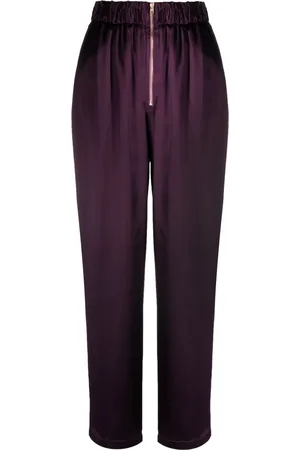 FORTE FORTE Satin-weave straight-leg trousers