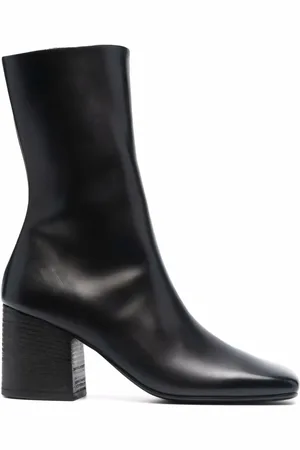 MARSÈLL Square-toe mid-calf leather boots