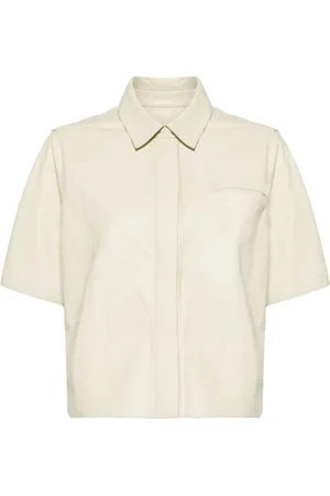 YVES SALOMON Cropped leather shirt