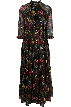 SAMANTHA SUNG Aster floral-print shirtdress
