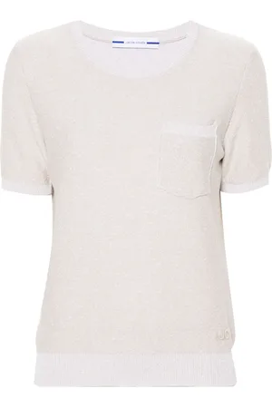 Jacob Cohen Logo-embroidered bouclé T-shirt