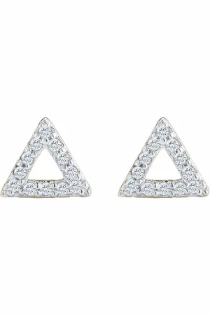 Mateo 14kt yellow triangle diamond stud earrings