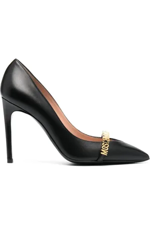 Moschino 100mm logo-lettering pumps